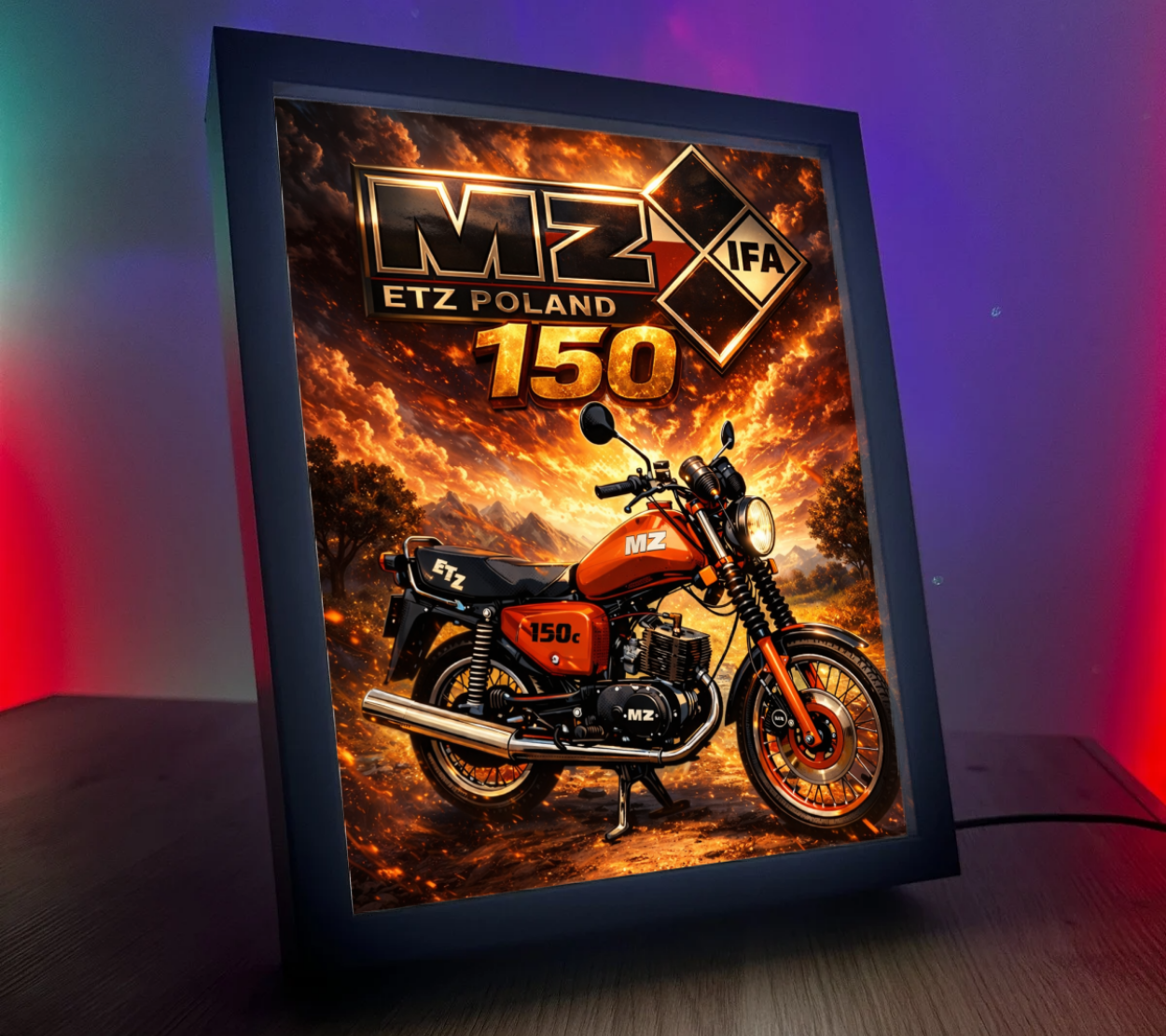 ObrazoLampka MZ ETZ 150 Czerwona 2
