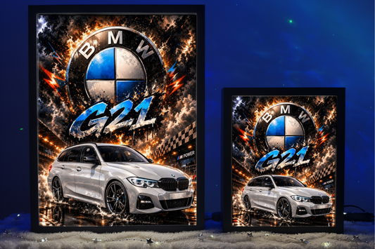BMW G21 Szare Prezent Lampka Nocna ObrazoLampka 1