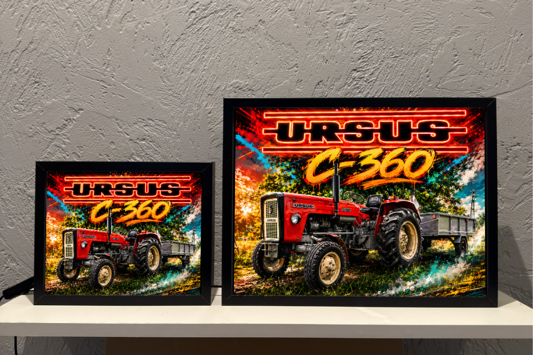 Ursus C-360 czerwony Traktor Lampka Prezent ObrazoLampka