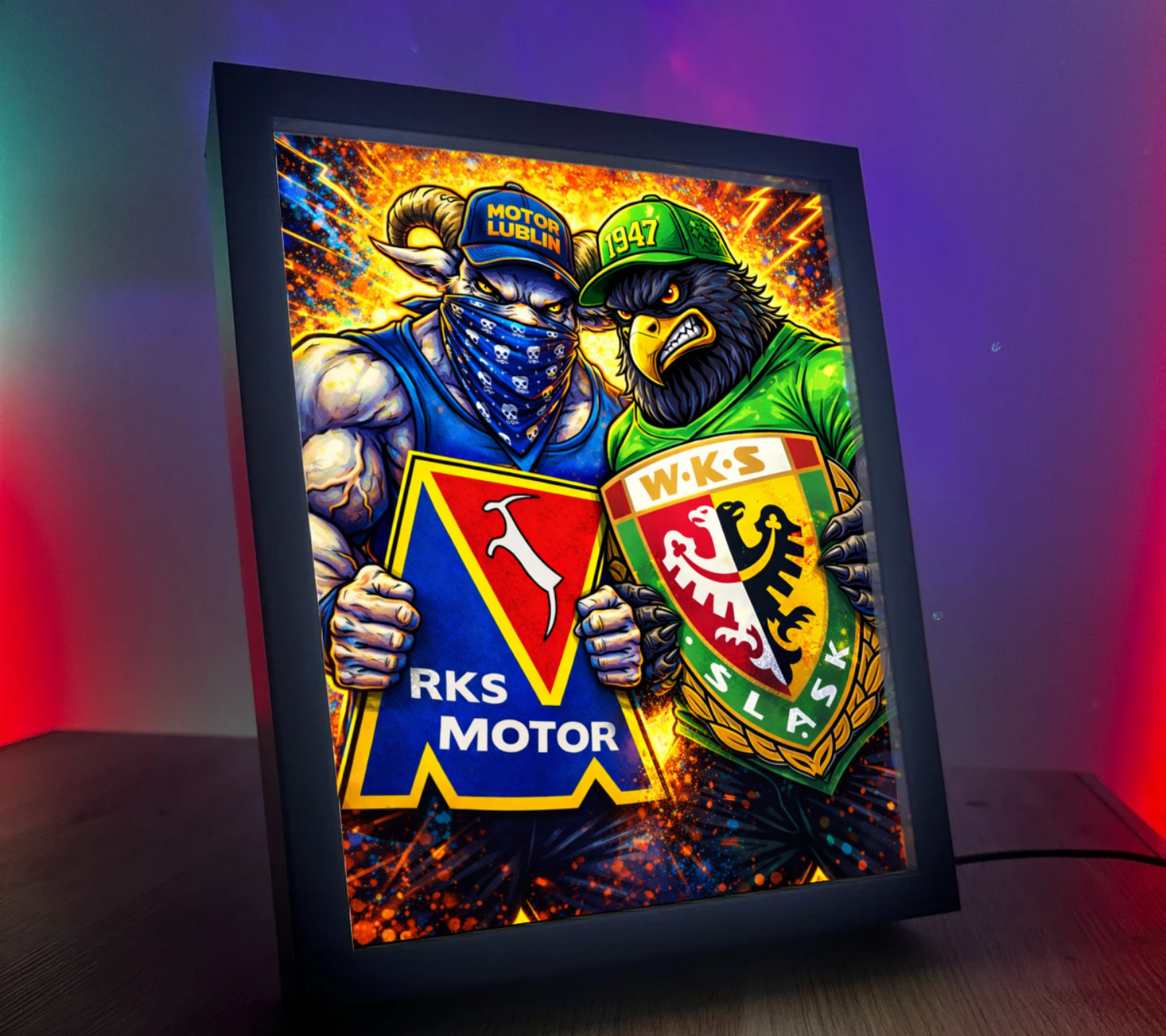 Obrazo Lampka Motor Lublin & Śląsk Wrocław 2