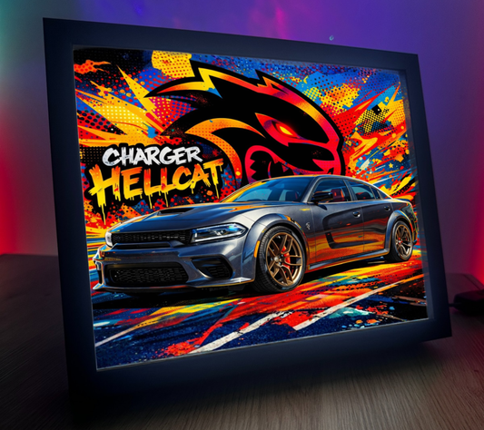 ObrazoLampka Dodge Charger HellCat 3