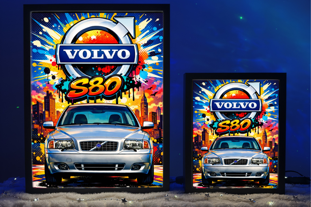 Volvo S80 Srebrne Prezent Lampka Nocna ObrazoLampka 3