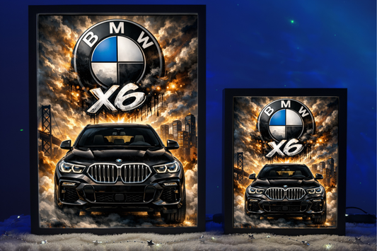 ObrazoLampka Prezent Lampka Nocna BMW X6 czarna Front 1