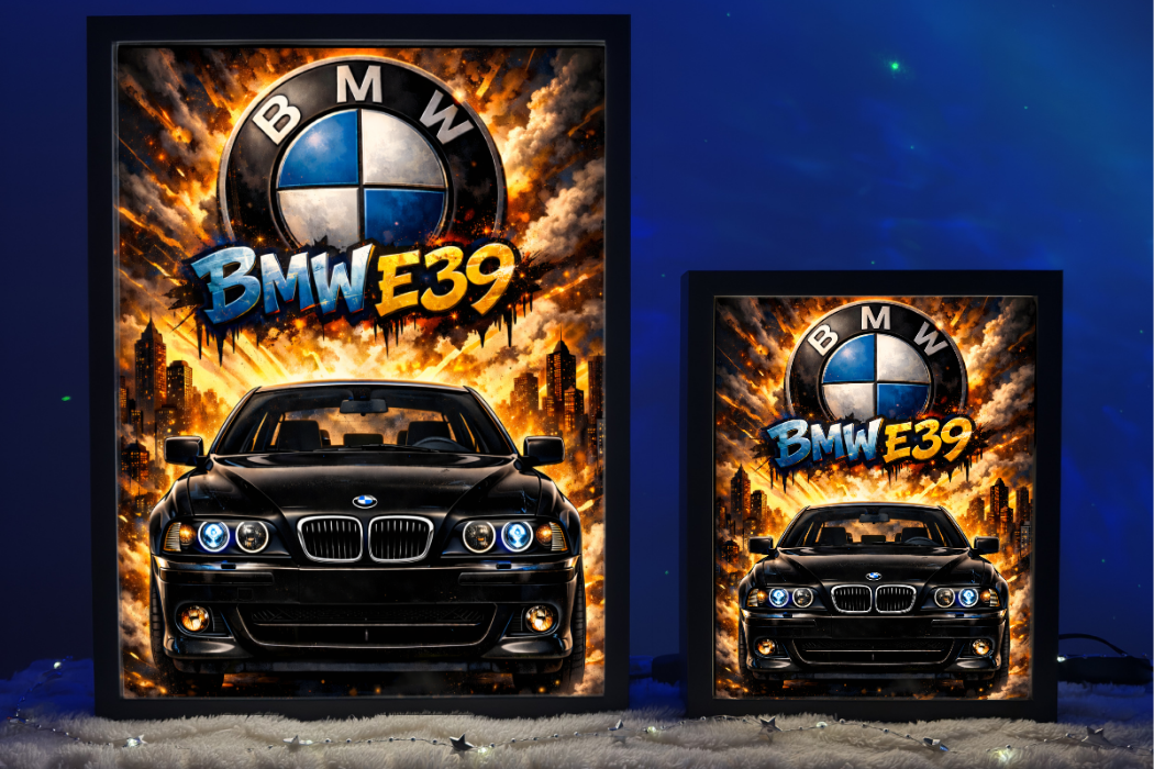 BMW E39 Czarne Prezent Lampka Nocna ObrazoLampka 3