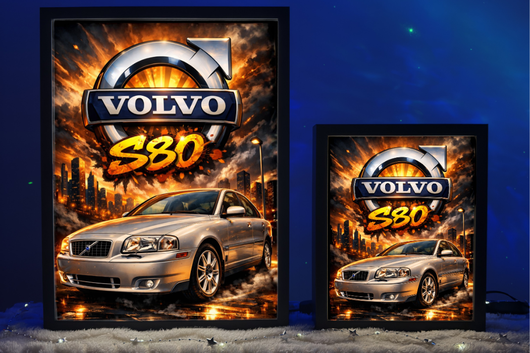 Volvo S80 Srebrne Prezent Lampka Nocna ObrazoLampka 2