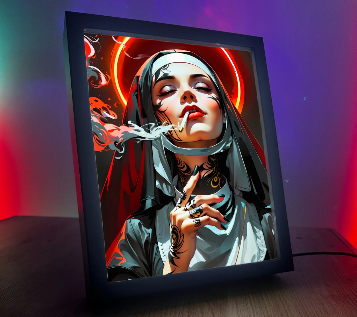 Obrazo-lampka Zakonnia z petem 2 mega efekt