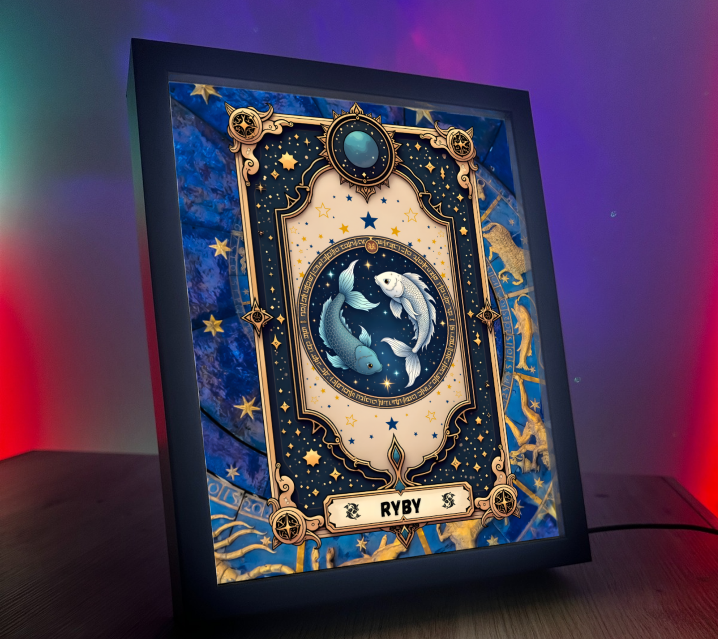 Obrazo Lampka Zodiak Ryby