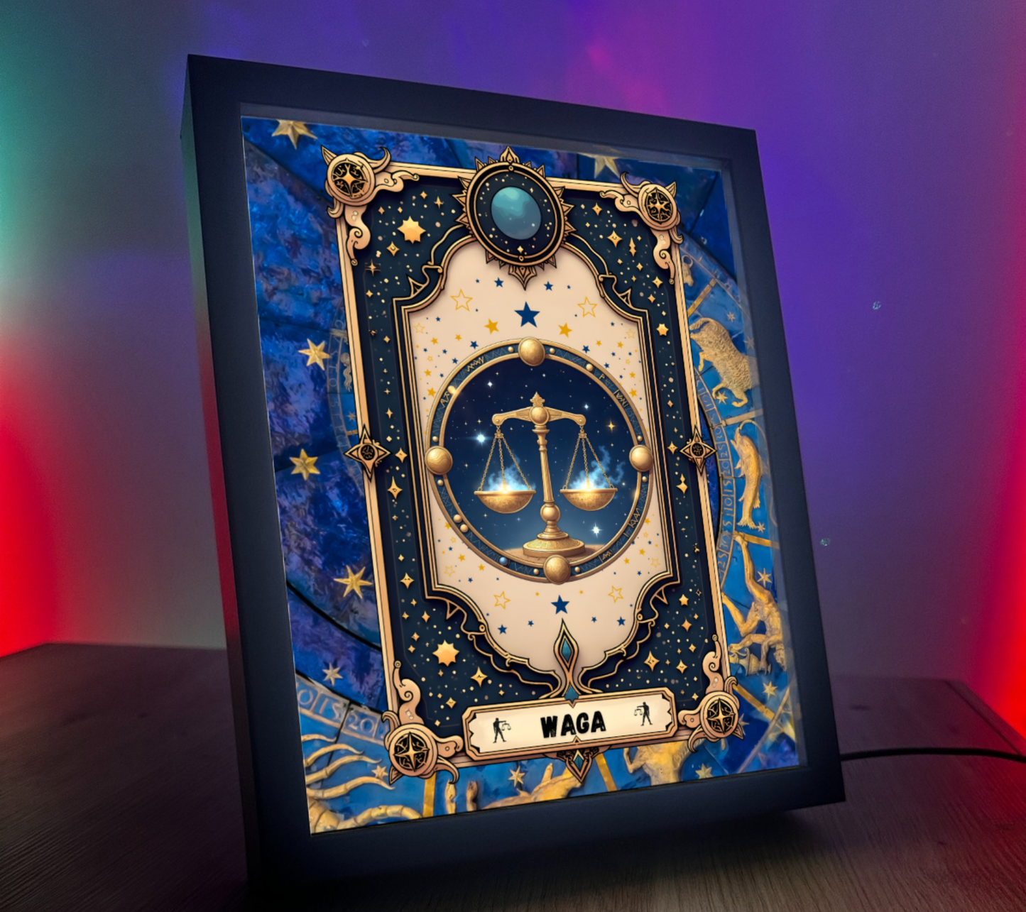 Obrazo Lampka Zodiak Waga