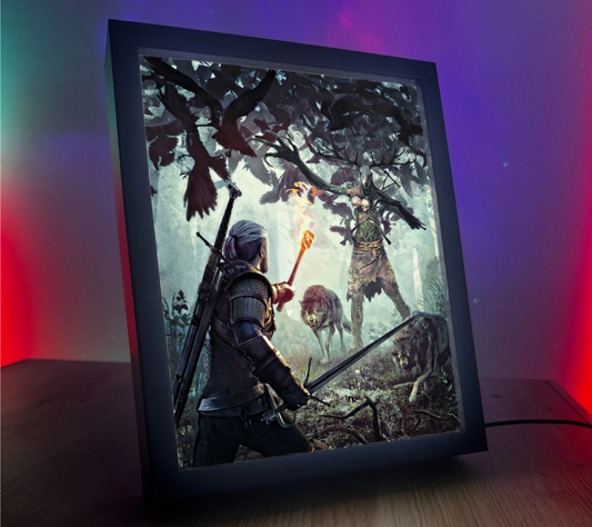 Obrazo Lampka Leszy i Geralt Wiedźmin pomysł na prezent