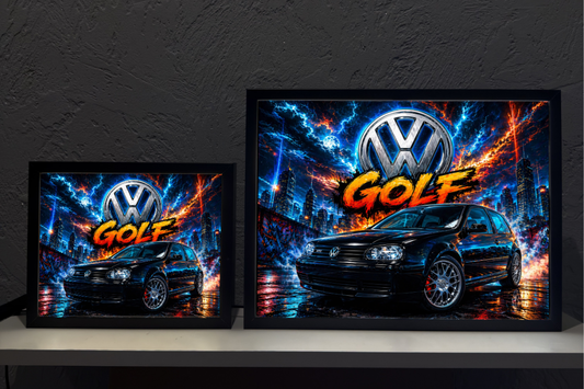 VW Golf 4 Czarny Lampka Nocna ObrazoLampka 3