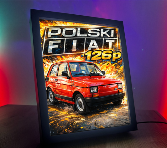 ObrazoLampka Maluch Polski Fiat 126p Czerwony