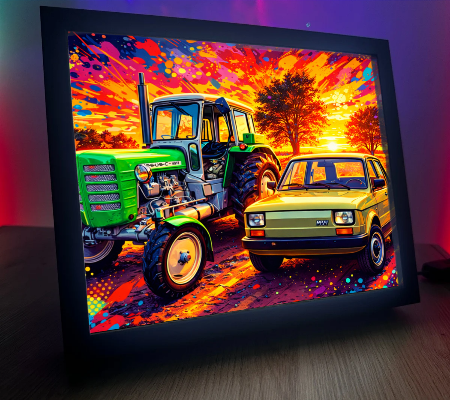 ObrazoLampka Traktor Ursus C-4011 & Fiat 126p 3