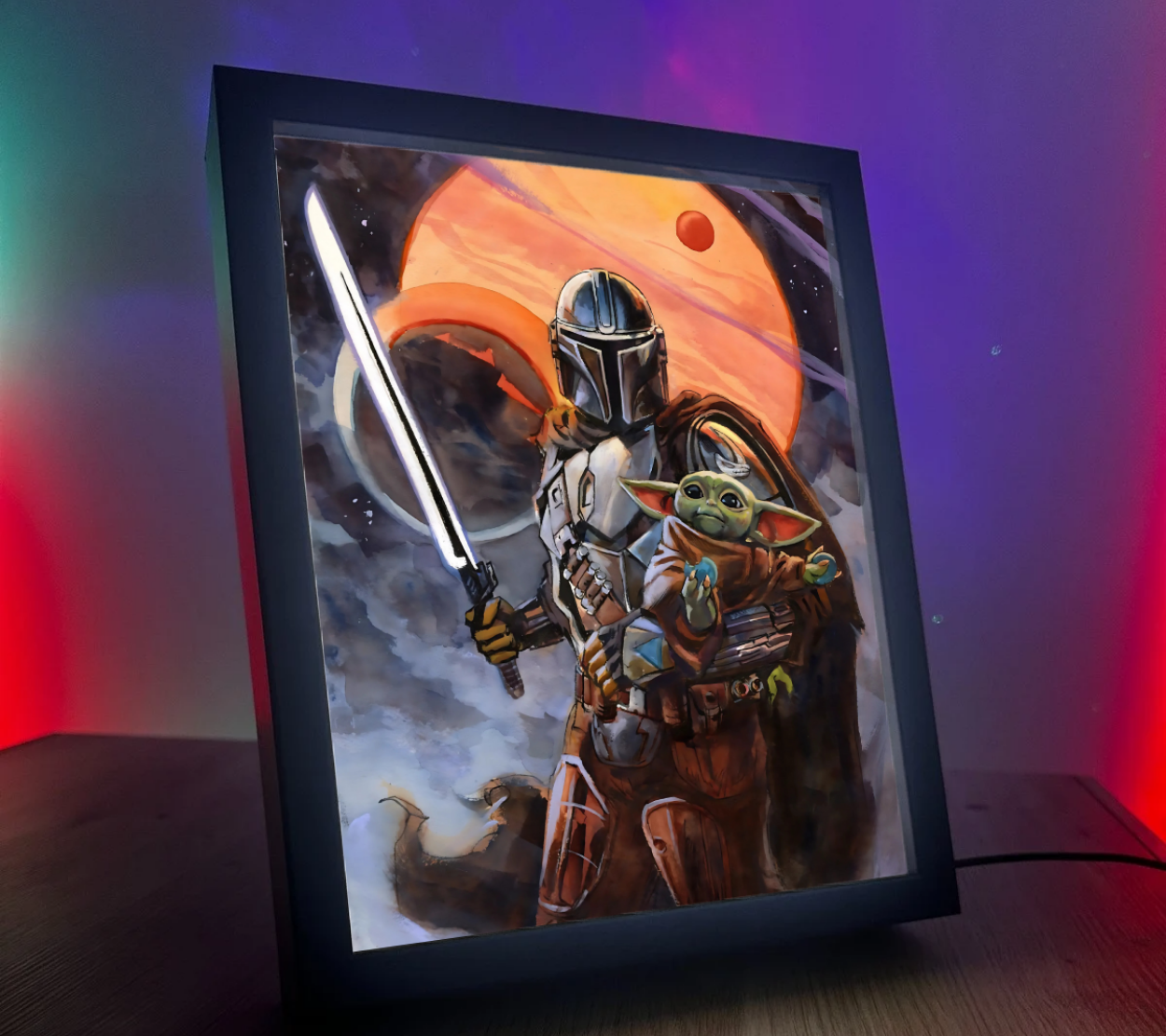 Obrazolampka Star Wars Din Djarin Mandalorian 6