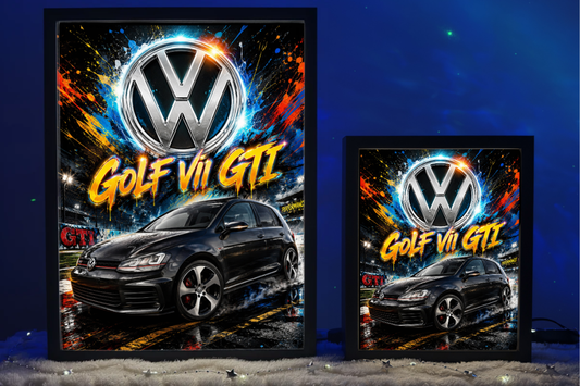 Golf 7 GTI Czarny Prezent dla Faceta Lampka Nocna ObrazoLampka 4