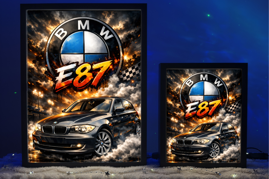 BMW E87 szare Prezent Lampka Nocna ObrazoLampka 1