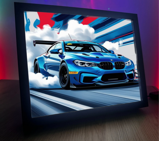 Obrazo lampka BMW niebieskie