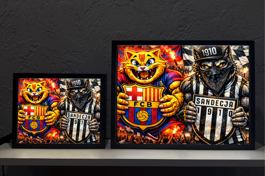 ObrazoLampka Prezent dla Kibica Borussia FC Barcelona Sandecja Nowy Sącz 1