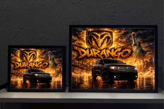 Dodge Durango Czarny Prezent Lampka Nocna ObrazoLampka 1