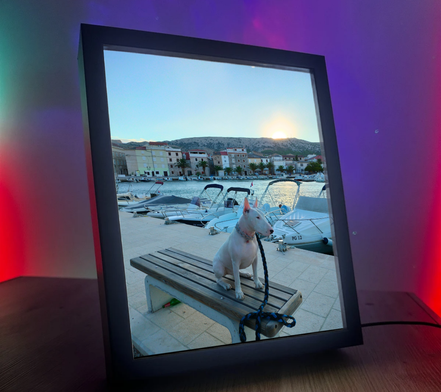 Obrazolampka indywidualna piesek zachód słońca