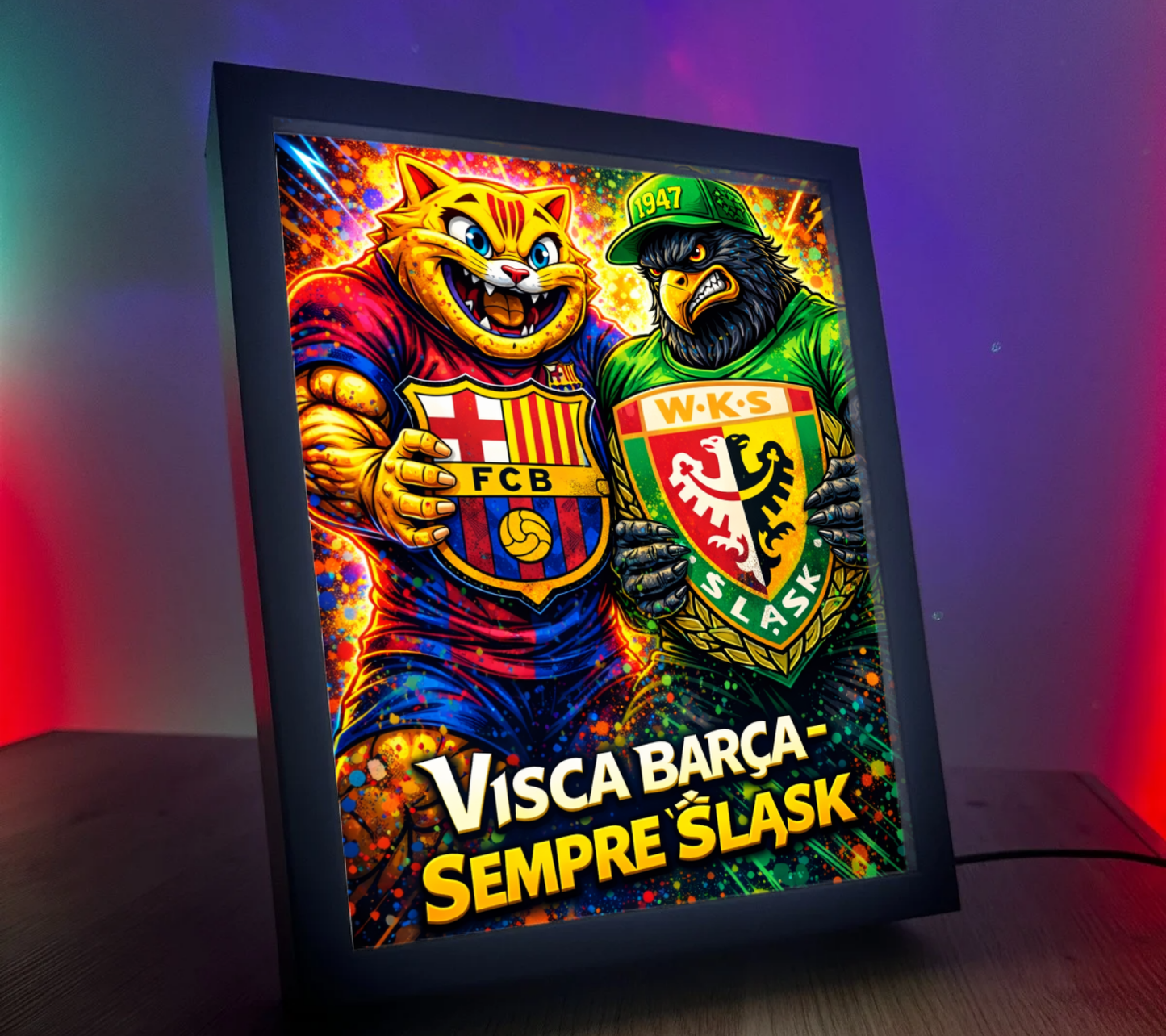 Obrazo Lampka FC Barcelona & Śląsk Wrocław 1
