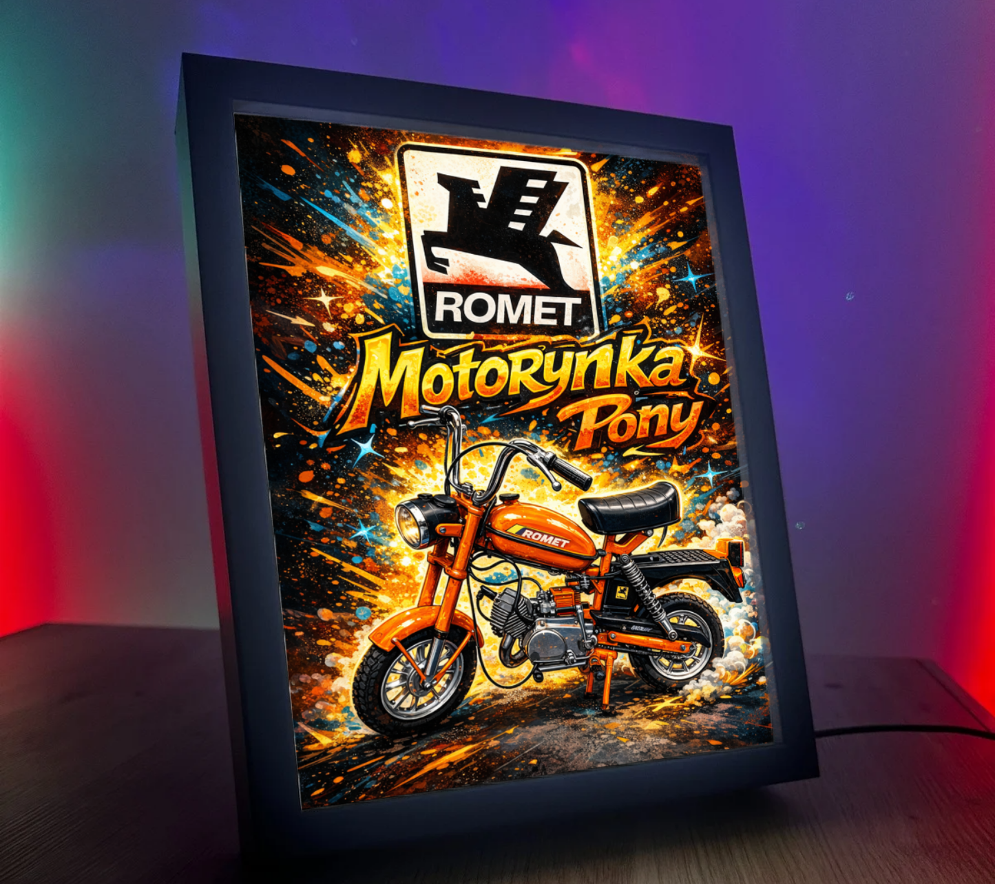 ObrazoLampka Romet Motorynka Pony Pomarńczowa 1