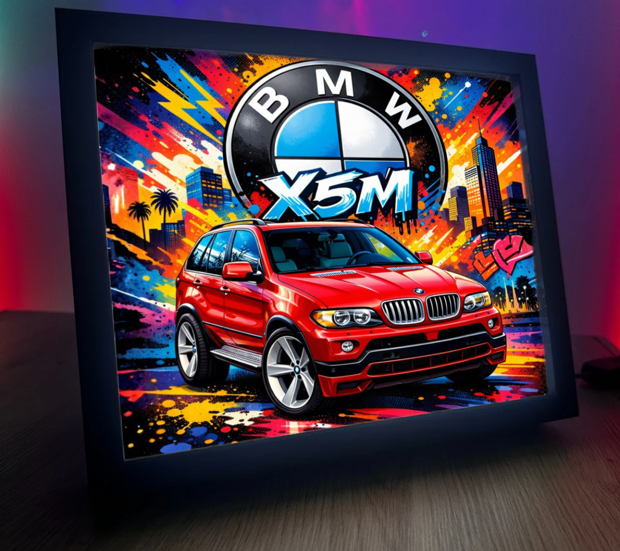 ObrazoLampka BMW X5M Czerwona 2