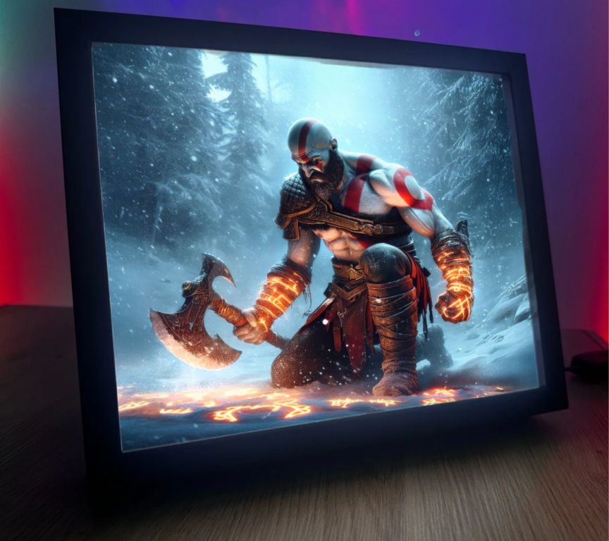 Obrazo-lampka God of War Kratos 2