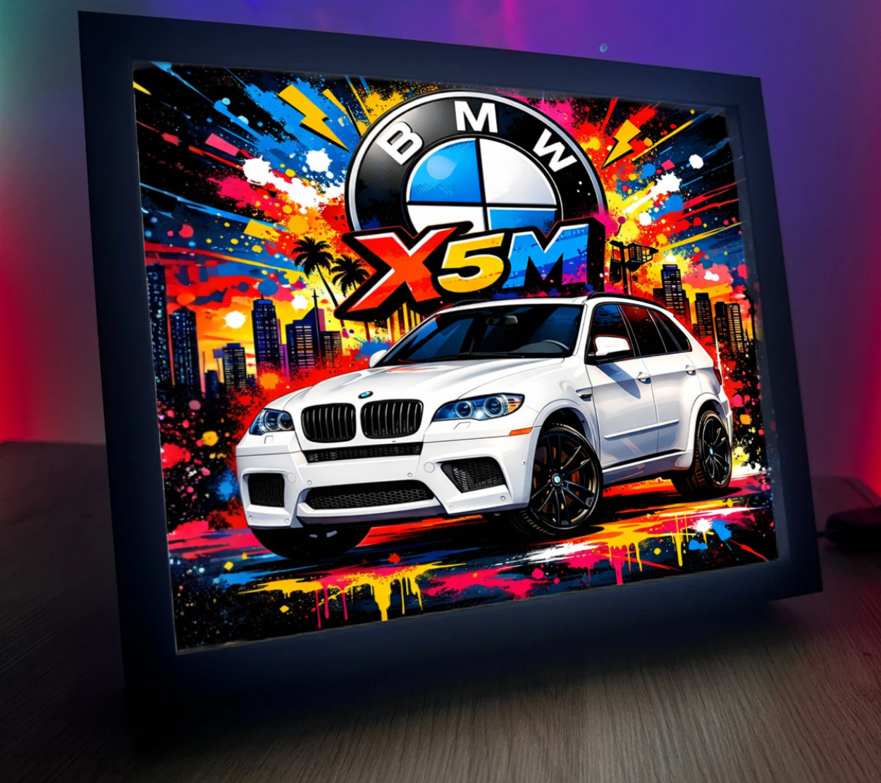 ObrazoLampka BMW X5M Biała 2