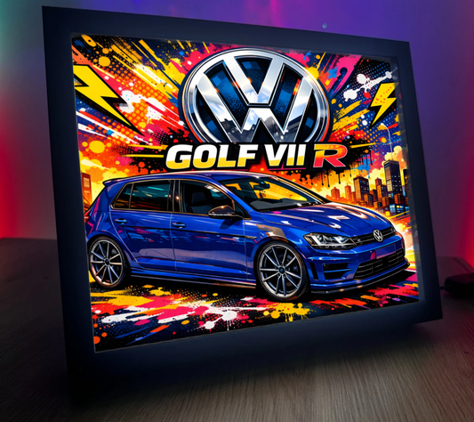 ObrazoLampka VW Golf VII R Niebieski 2