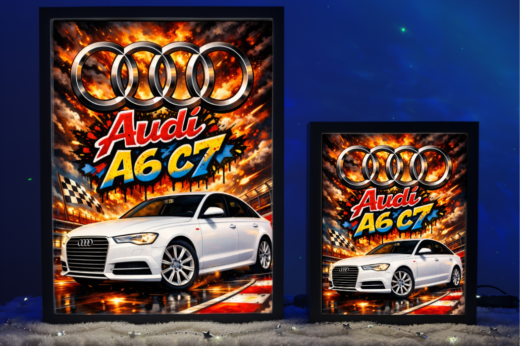 ObrazoLampka Prezent Lampka Nocna Audi A6 C7 Sedan Białe 1
