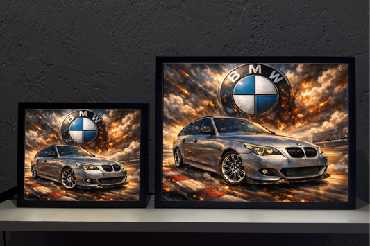 ObrazoLampka Prezent Lampka Nocna BMW E61 srebrne 2