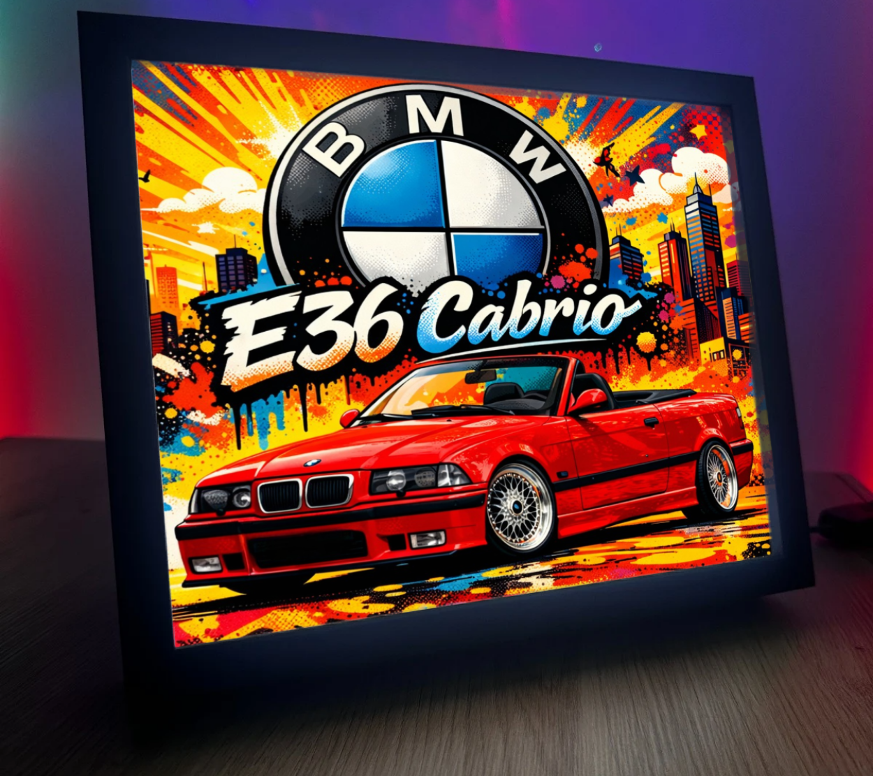 ObrazoLampka BMW E36 Cabrio Czerwone 2