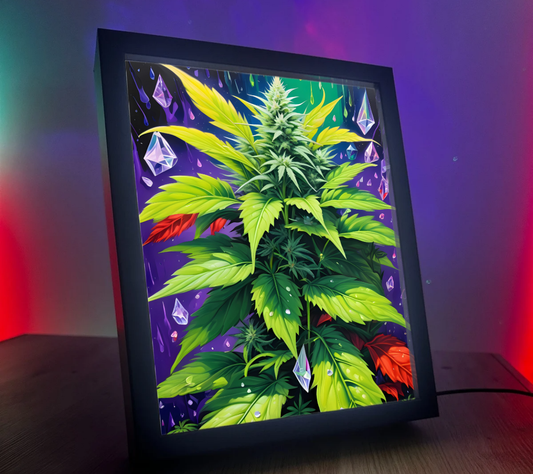 Obrazo lampka Drzewko marihuany