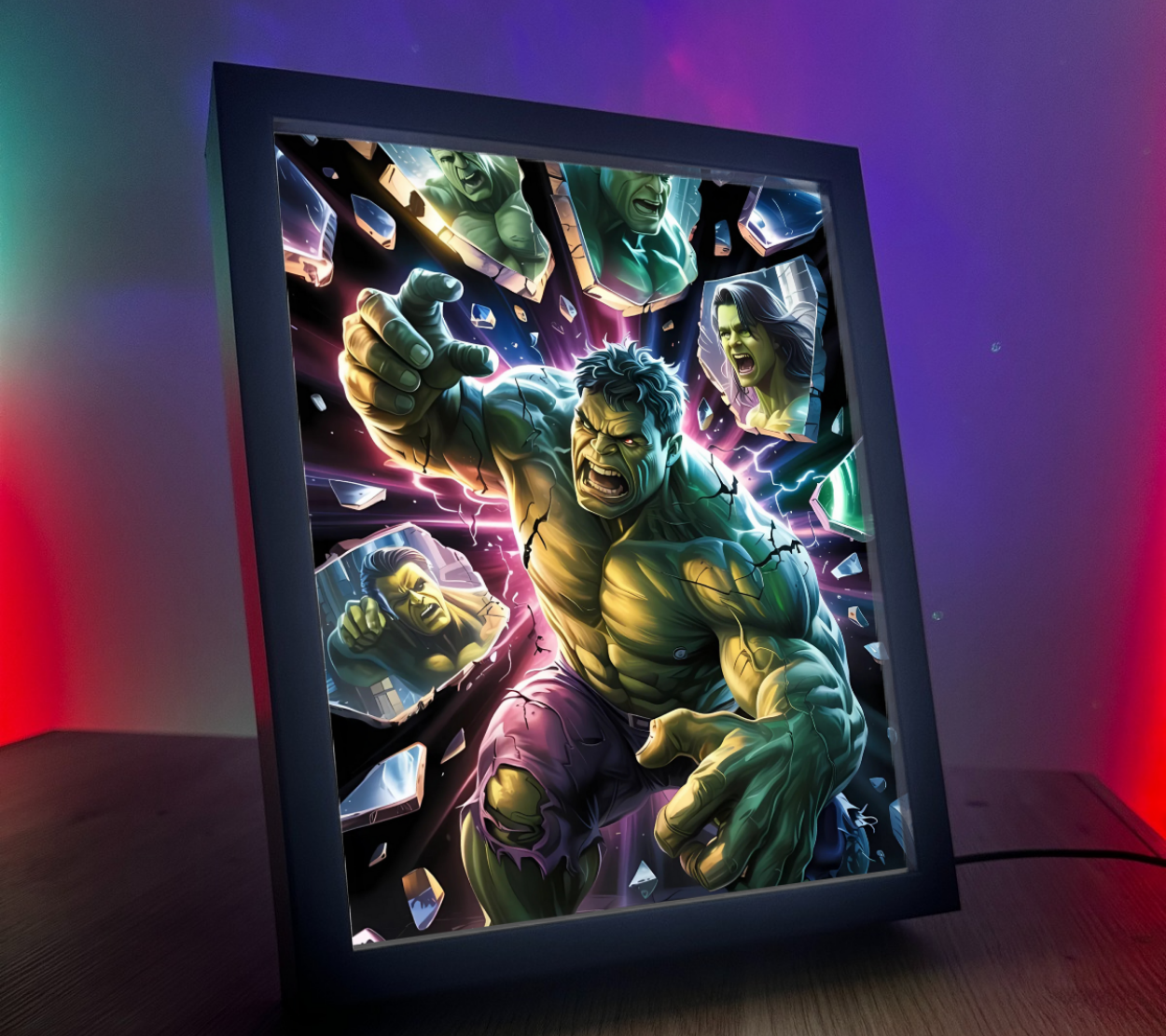 Obrazo-lampka Marvel Hulk 1