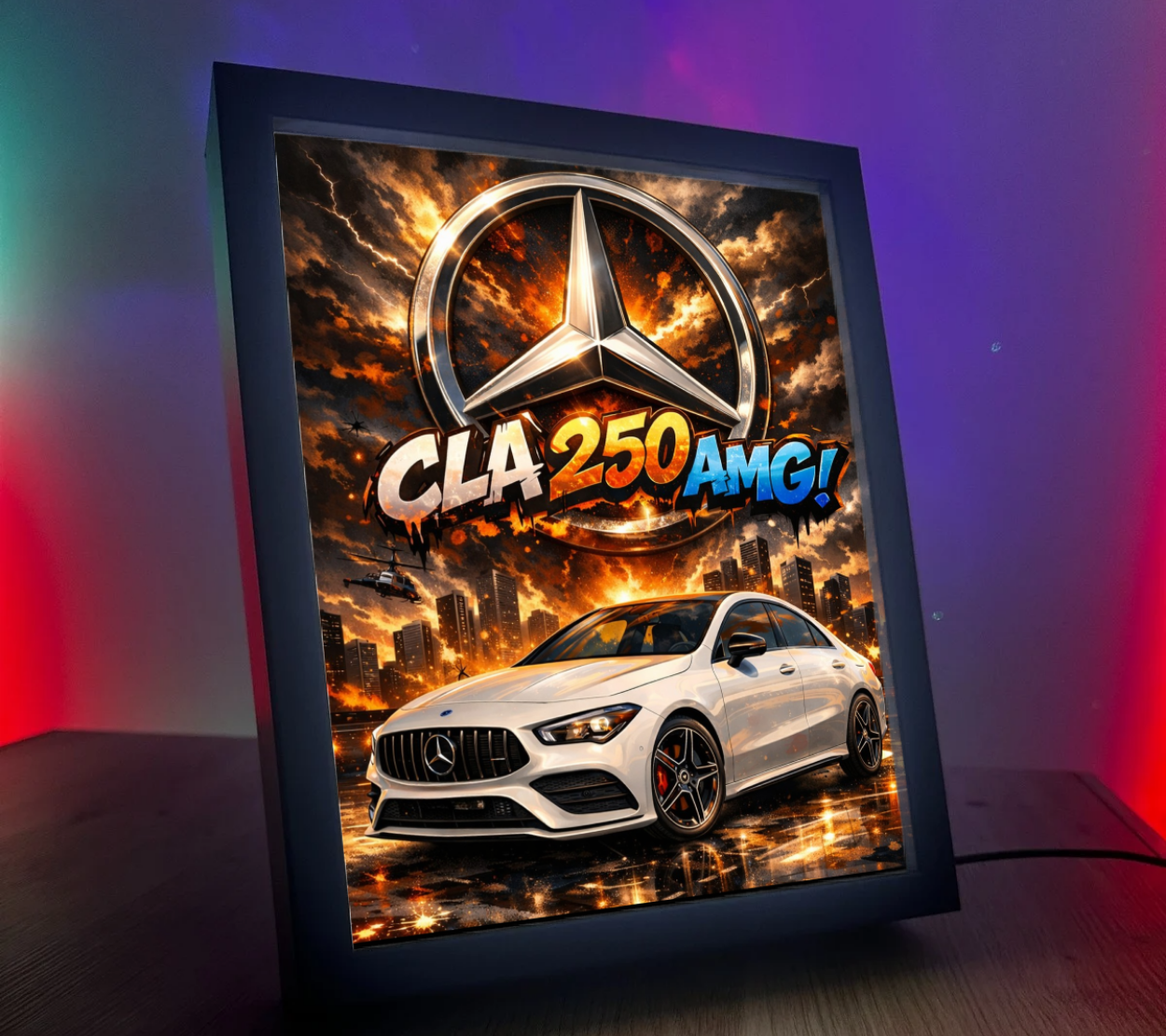 ObrazoLampka Mercedes CLA 250 AMG Biały 1