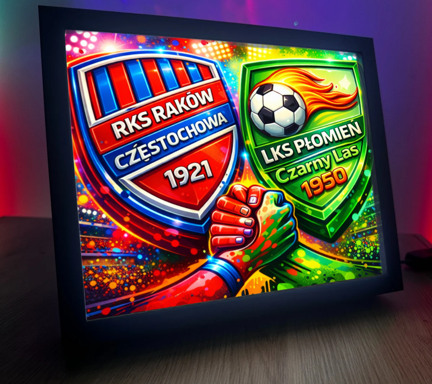 Obrazo Lampka RKS Raków 7 LKS Płomień 1