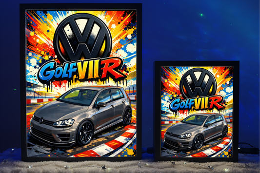 ObrazoLampka Prezent Lampka Nocna Plakat VW Golf 7 R 1
