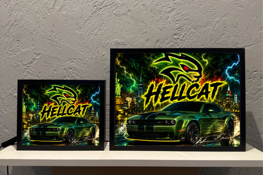 Dodge Challenger HellCat Prezent dla Faceta Lampka Nocna ObrazoLampka 2