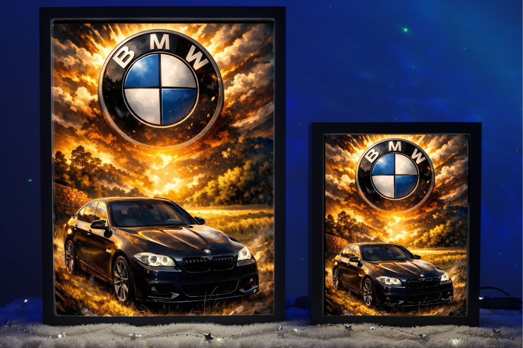BMW 5 F10 Czarne Prezent Lampka Nocna ObrazoLampka 1