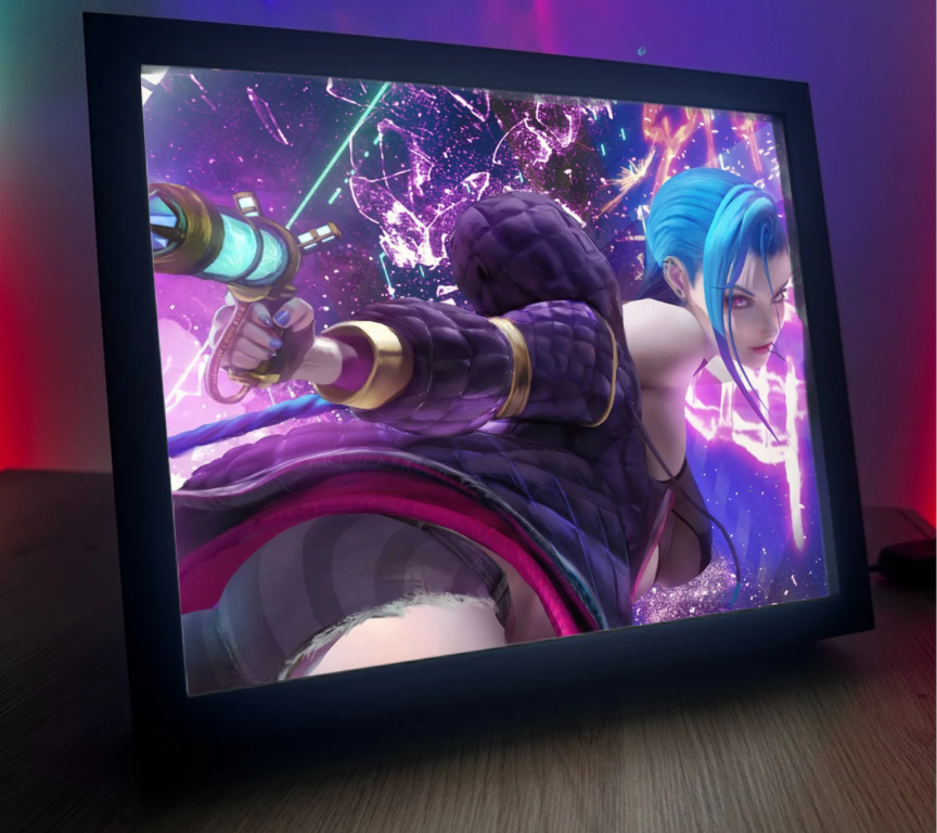 Obrazo lampka pomysł na prezent Jinx Arcane LoL League of Legends 12