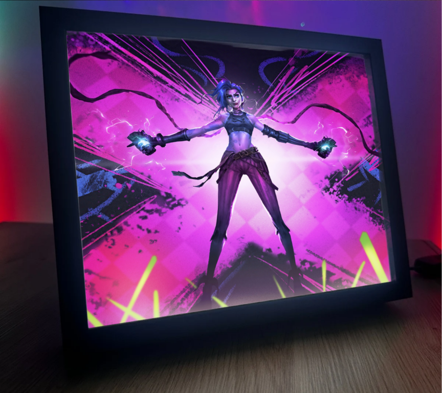 Obrazo lampka pomysł na prezent Jinx Arcane LoL League of Legends 11