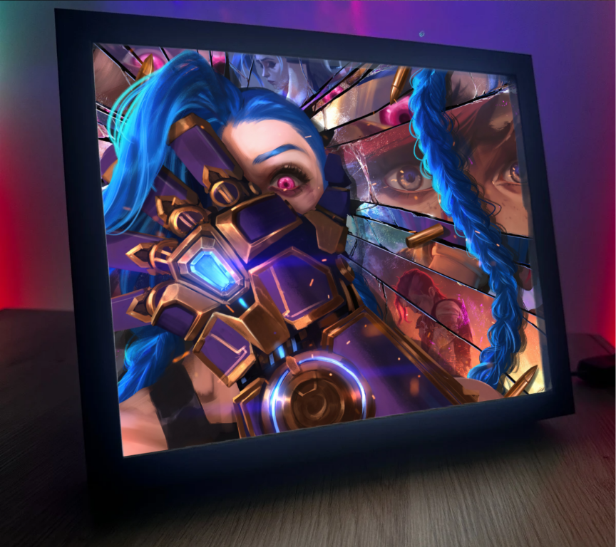 Obrazo lampka pomysł na prezent Jinx Arcane LoL League of Legends 9