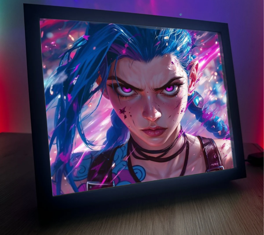 Obrazo lampka pomysł na prezent Jinx Arcane LoL League of Legends 7