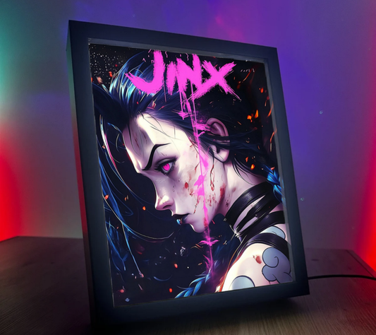 Obrazo lampka pomysł na prezent Jinx Arcane LoL League of Legends 2