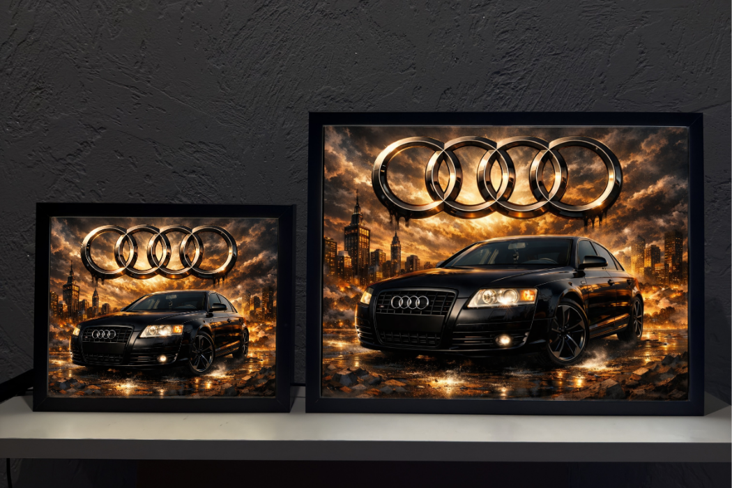 ObrazoLampka Prezent Lampka Nocna Audi A6 C6 czarne 1