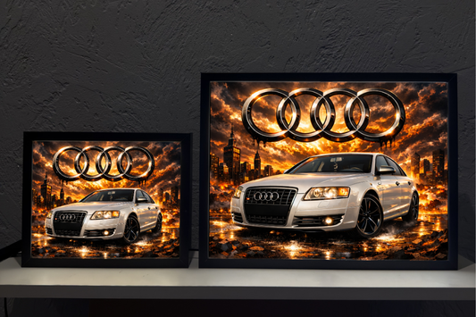 ObrazoLampka Prezent Lampka Nocna Audi A6 C6 białe 1