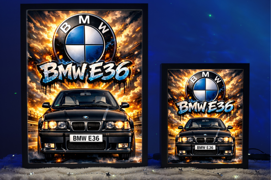 Prezent Dla Fana BMW E36 Lampka Nocna ObrazoLampka Front Czarne 1