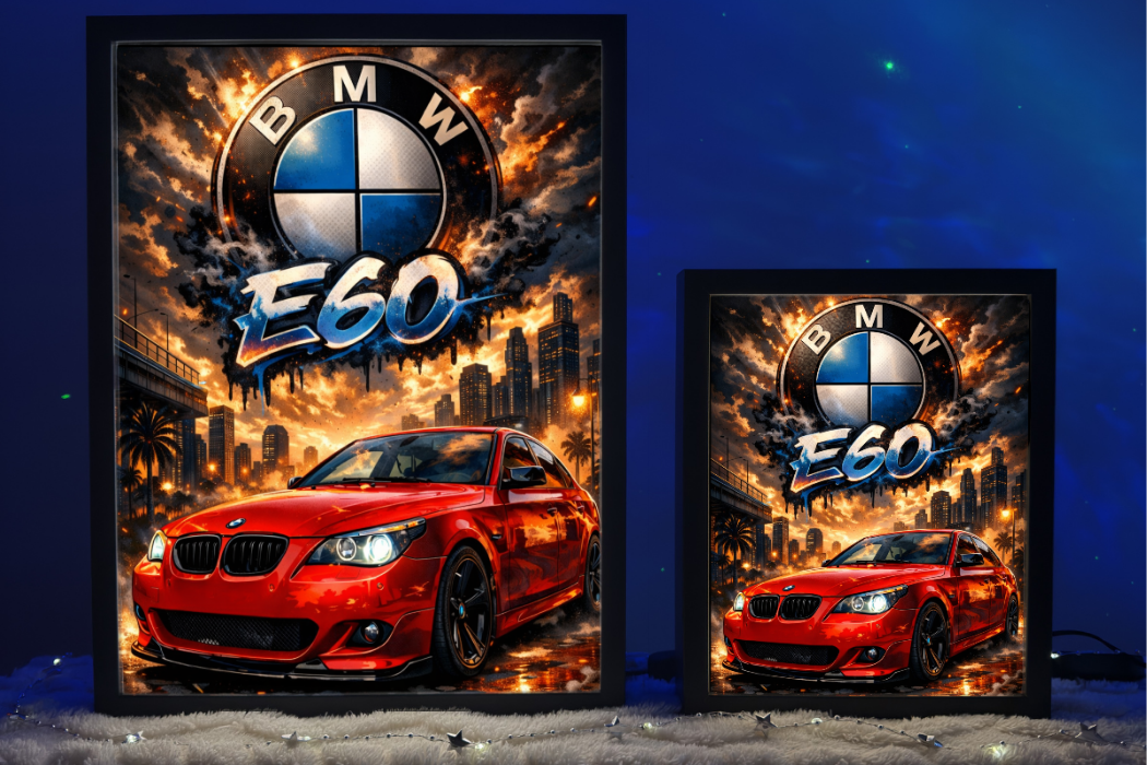 ObrazoLampka Prezent Lampka Nocna BMW e60 czerwone 1