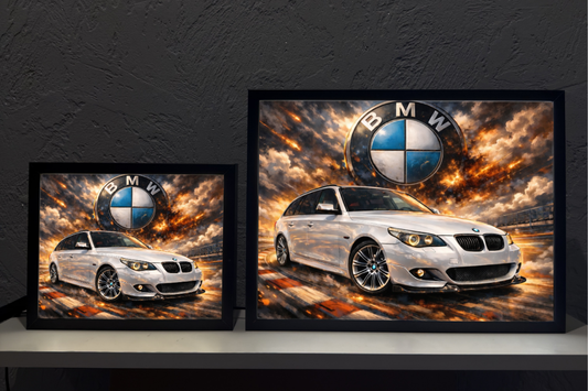 ObrazoLampka Prezent Lampka Nocna BMW E61 białe 1