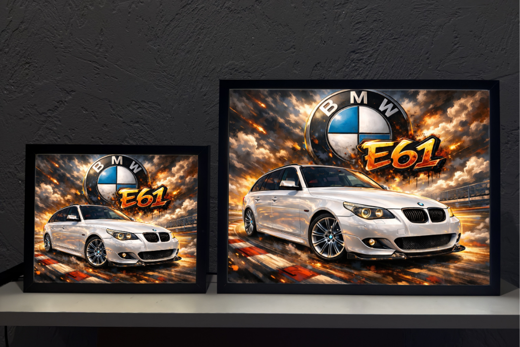 ObrazoLampka Prezent Lampka Nocna BMW E61 białe 2